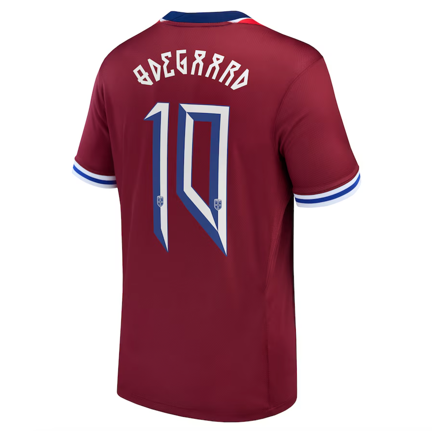 #10 テ賄egaard Norway Home Jersey 2024/2025