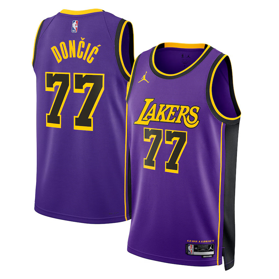 Luka Don������������������i������������������ - Los Angeles Lakers Statement Edition 2024 NBA Jersey - Purple - Unisex