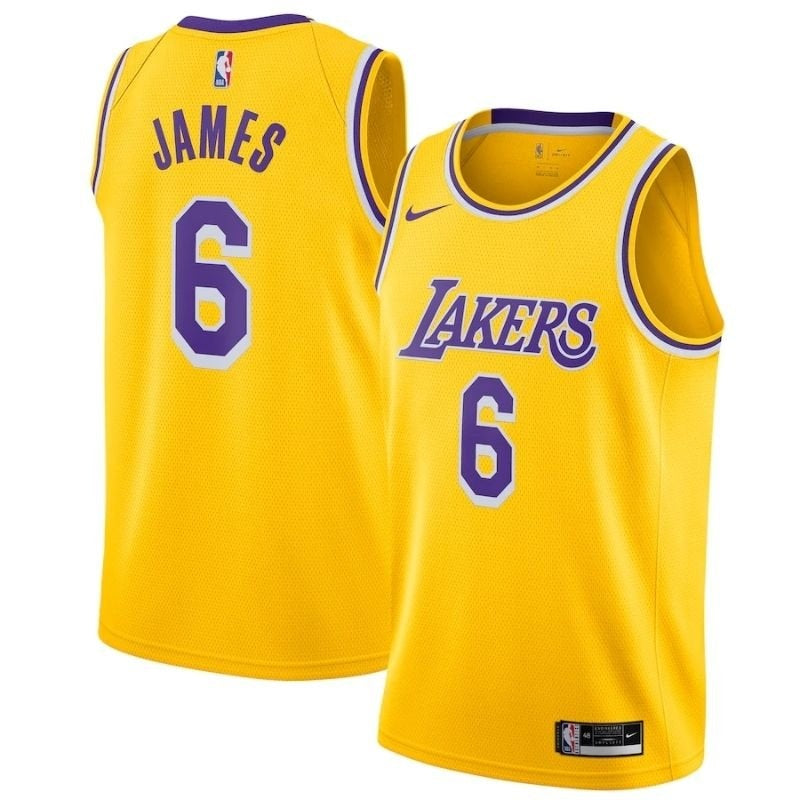 Los Angeles Lakers LeBron James #6 2021/22 Player NBA Jersey Yellow
