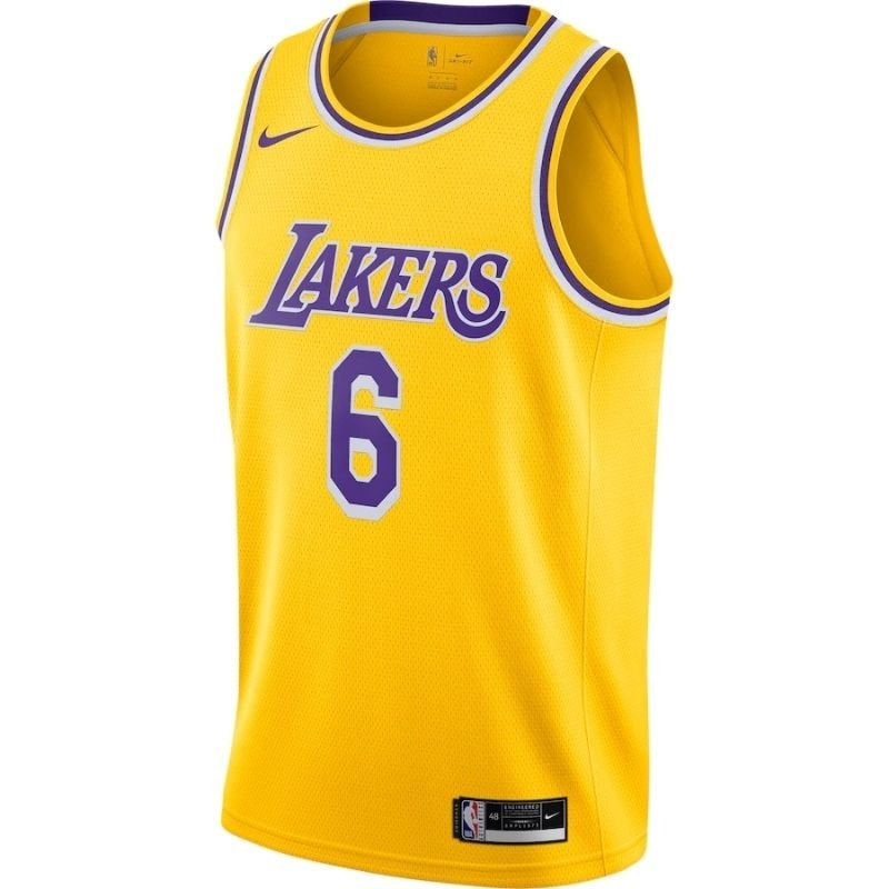 Los Angeles Lakers LeBron James #6 2021/22 Player NBA Jersey Yellow