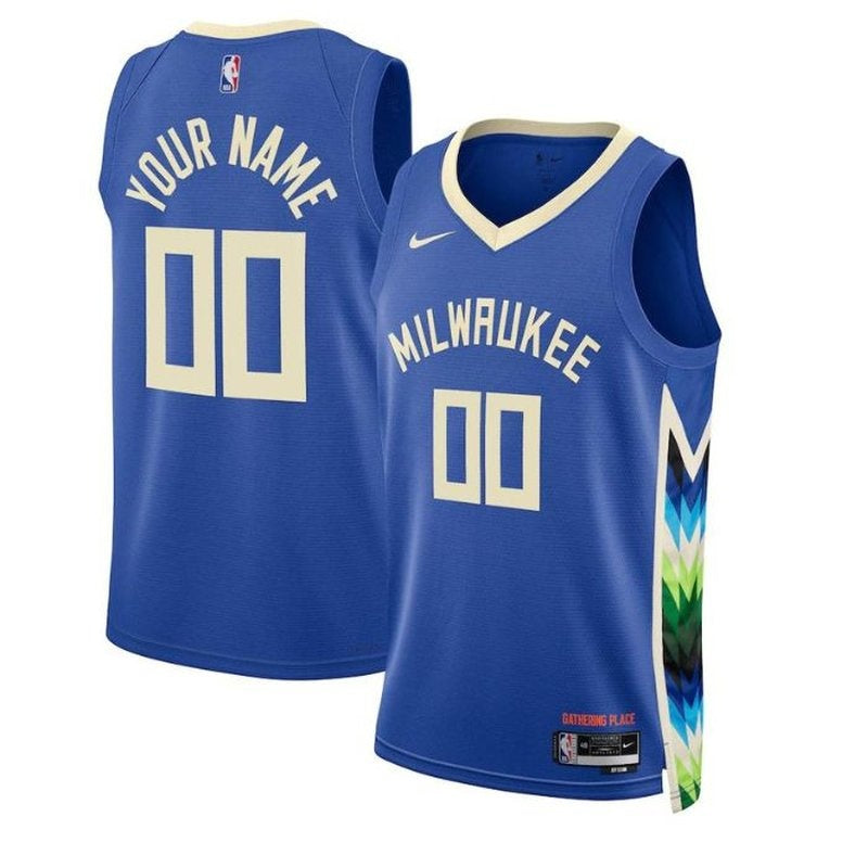 Milwaukee Bucks Unisex 2023 NBA Jersey - City Edition - Royal
