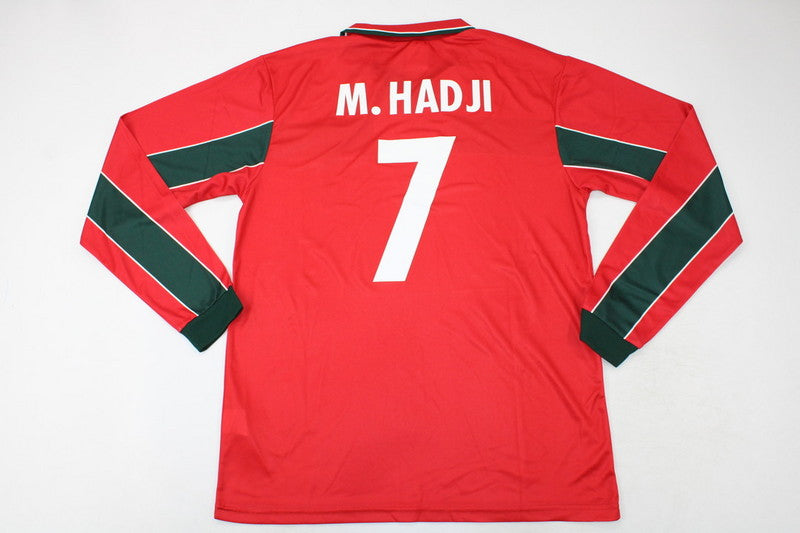 Morocco 1998 Away Red Retro Jersey - Long Sleeve