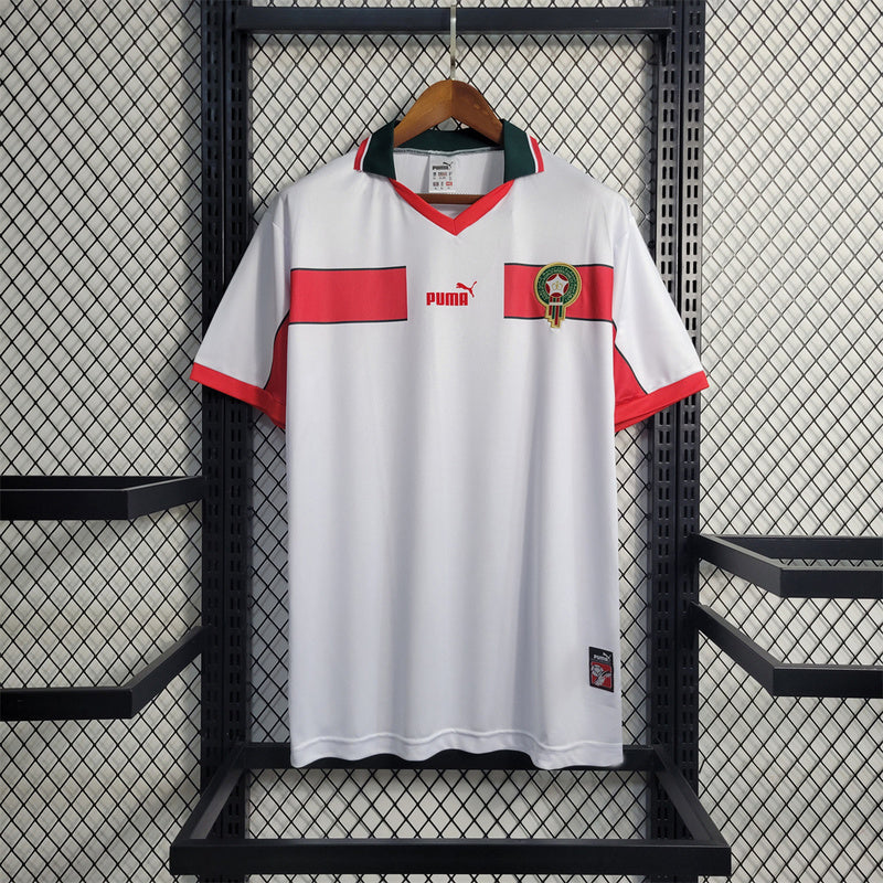 Morocco Away White Retro Jersey 1998